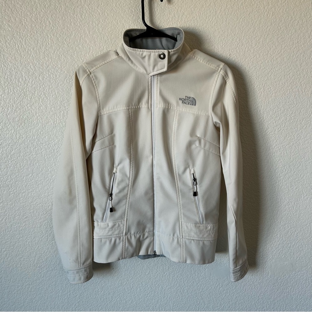 The North Face Women's Small Off-White, Cream Zip Up, Outerwear, Jacket, Coat